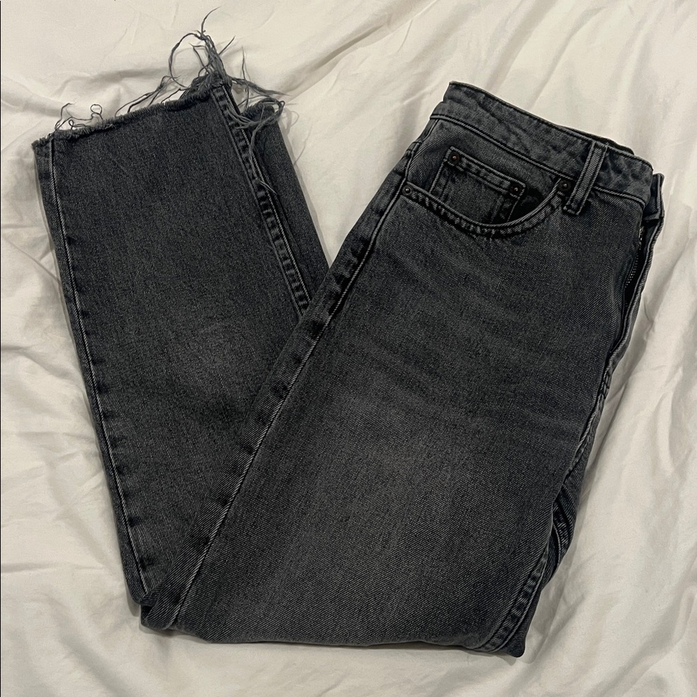 Topshop Women’s Straight Leg Grey Jeans Size 28